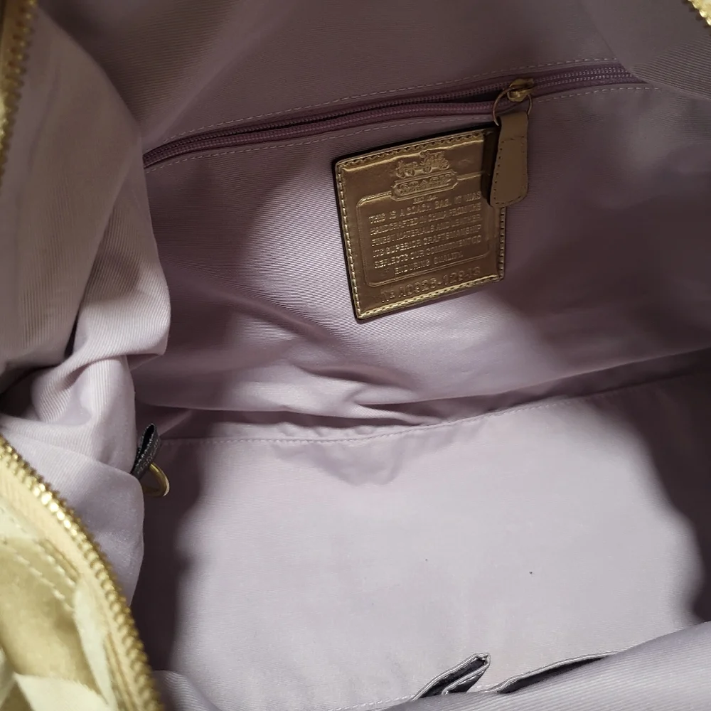Coach Madison Satchel/Top Handle Bag Beige Bags & Handbags for Women